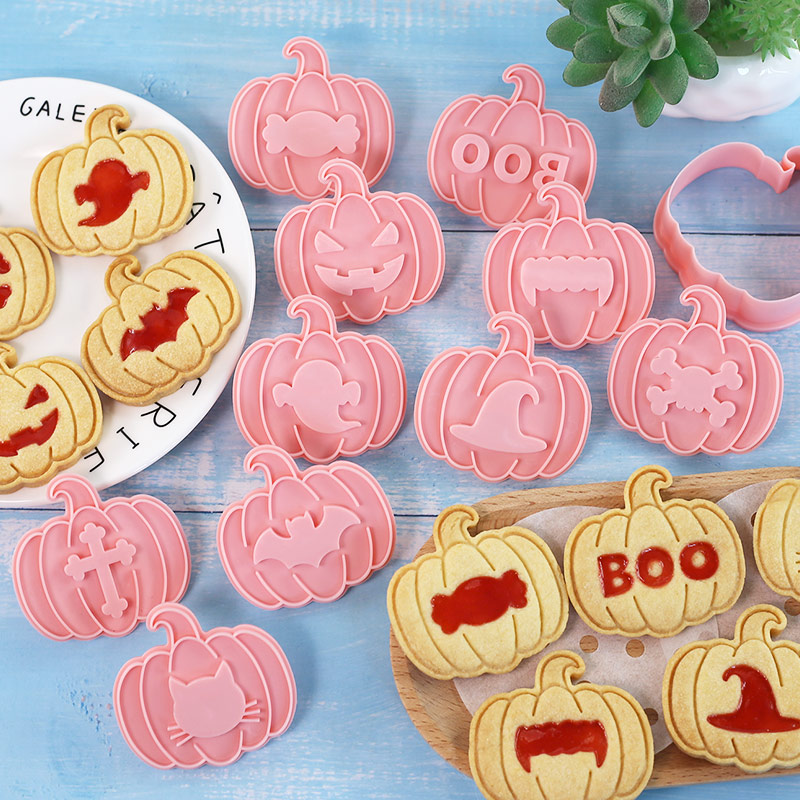 Cookie Cutter Set - 10 adet Cadılar Bayramı Reçelli Kurabiye