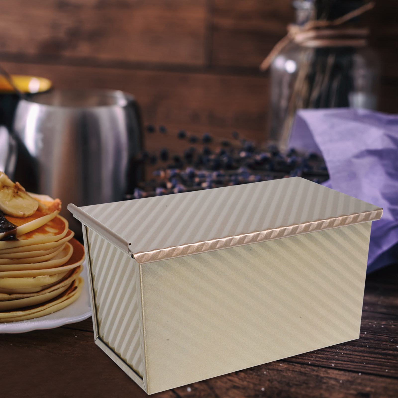Kitchen Baking Pans - Dikdörtgen Dalga Desenli Tost Kalıbı Metal