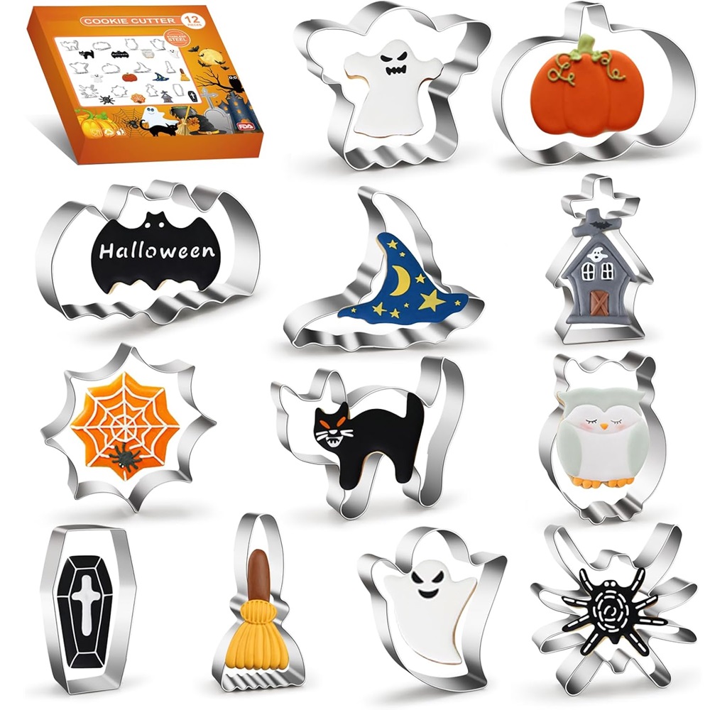 Cookie Cutter Set - Cadılar Bayramı Kurabiye Kesici Seti, Paslanmaz