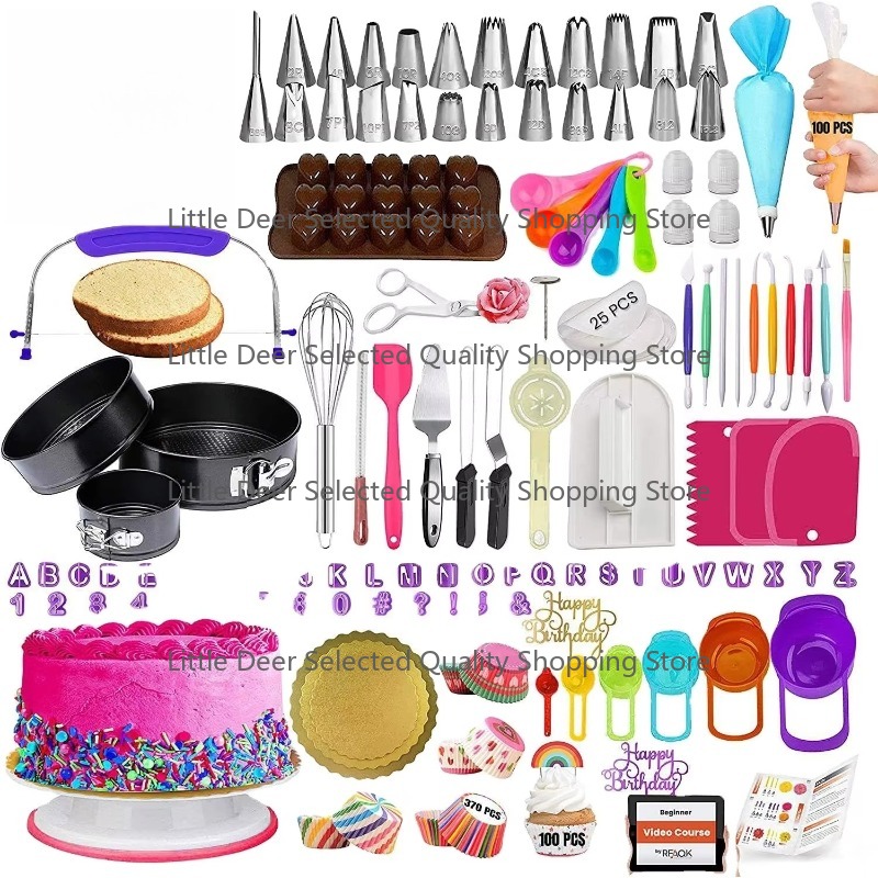 Springform Pan Set - Pasta Süsleme Malzemeleri 700 Parça Pasta