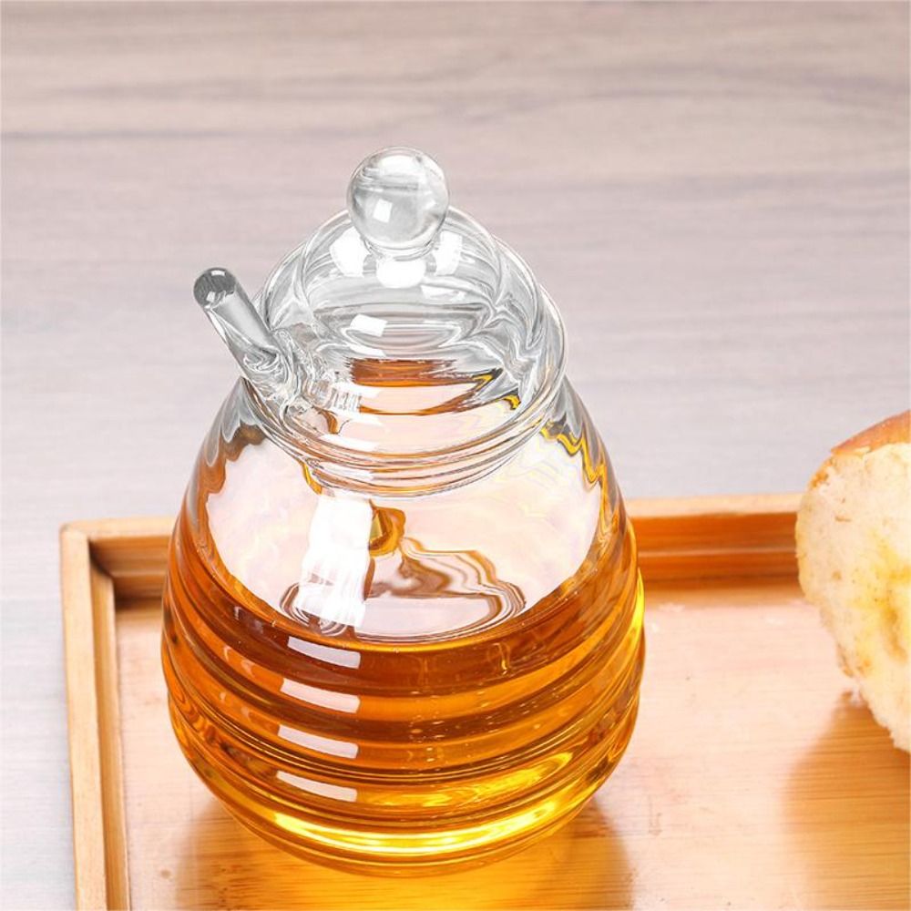 Kitchen Baking Pan Set - Şeffaf bal kavanozu kepçe ve kapak