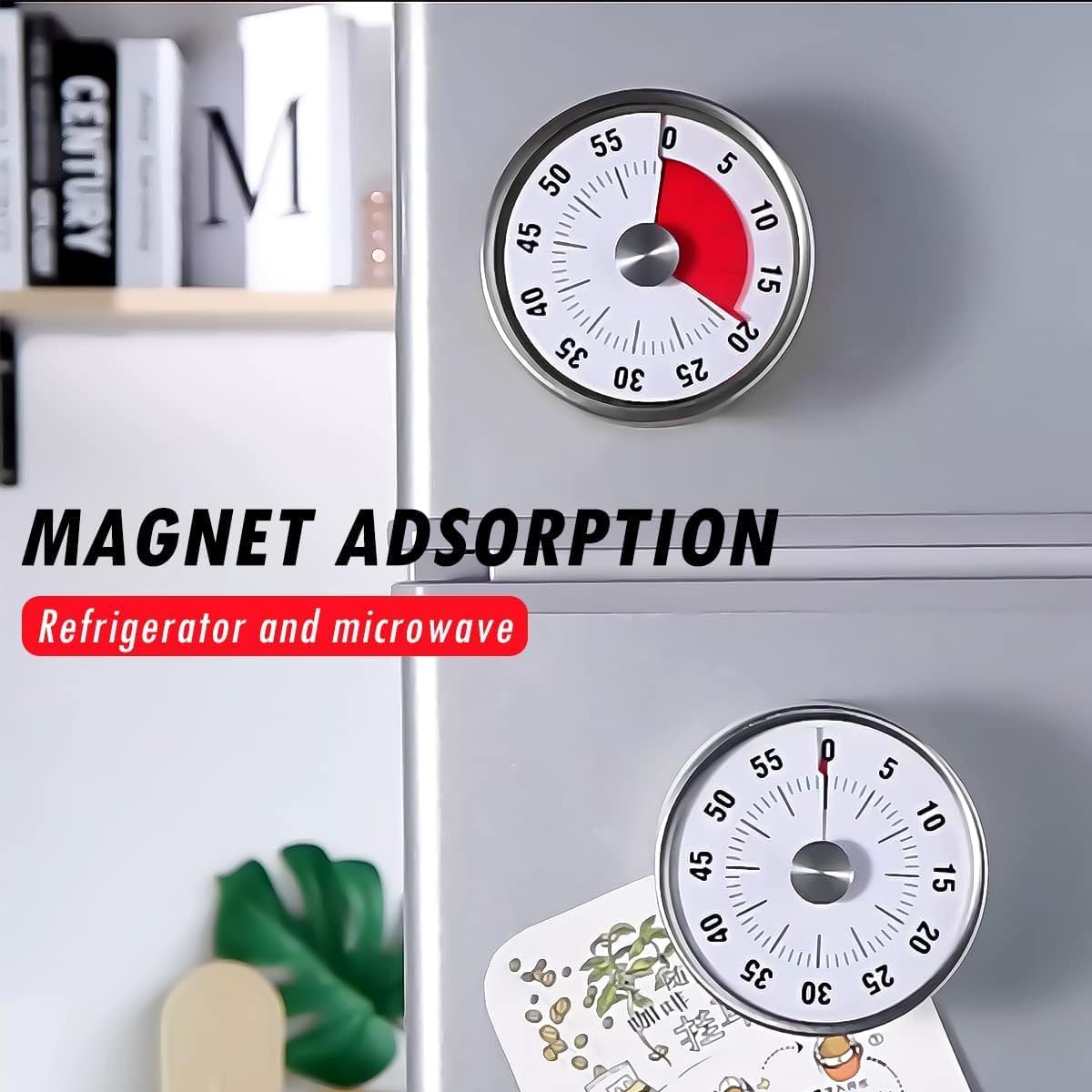 Kitchen Baking Timer - Geri Sayım Hatırlatıcısı Manyetik Mekanik Görsel