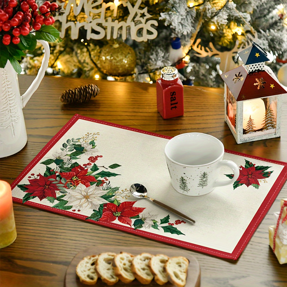 Kitchen Baking Pan Set - 4 parçalı bej yaprak desenli Noel