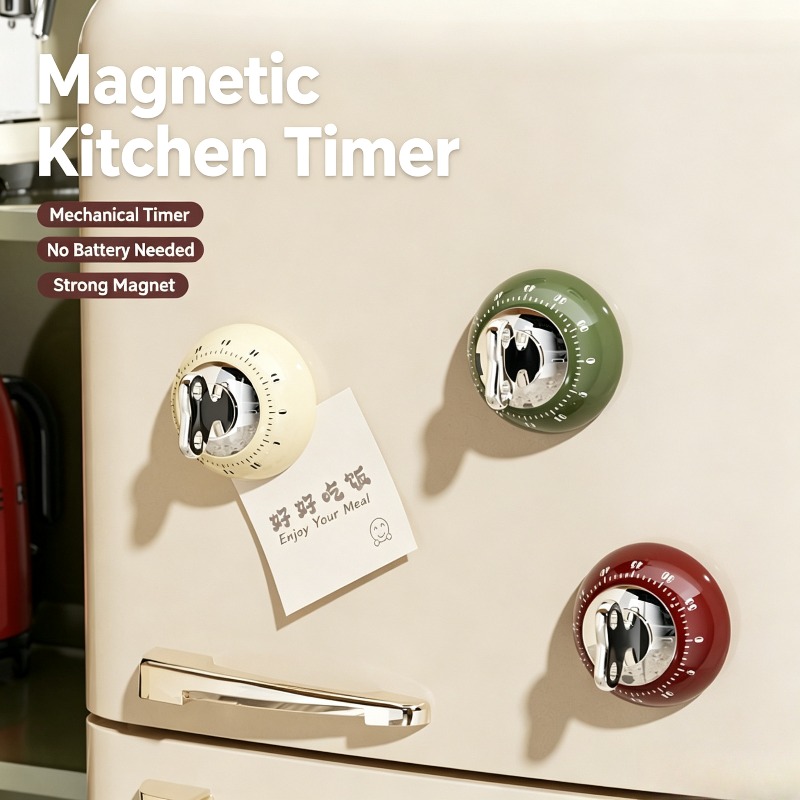 Kitchen Baking Timer - Manyetik Mutfak Zamanlayıcısı Mekanik Geri Sayım