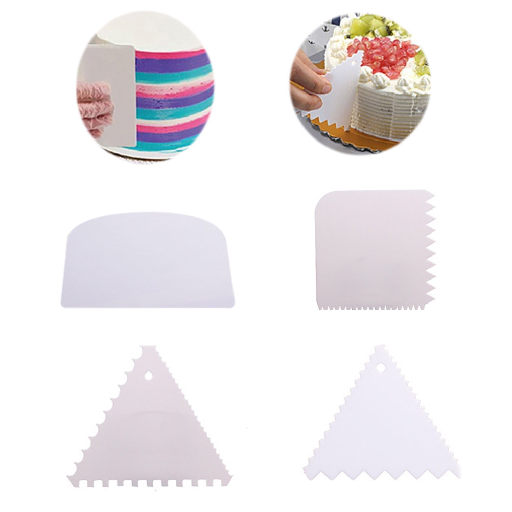 4 Parça Beyaz Plastik Pasta Sı - Fondant Smoother Set incelemesi ve fiyatı